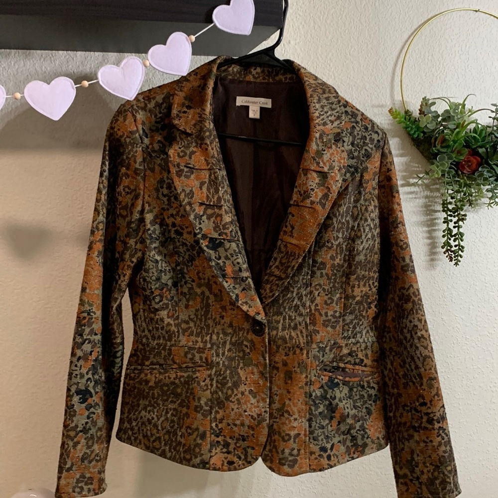 8-Coldwater Creek Animal Print Inspired Blazer